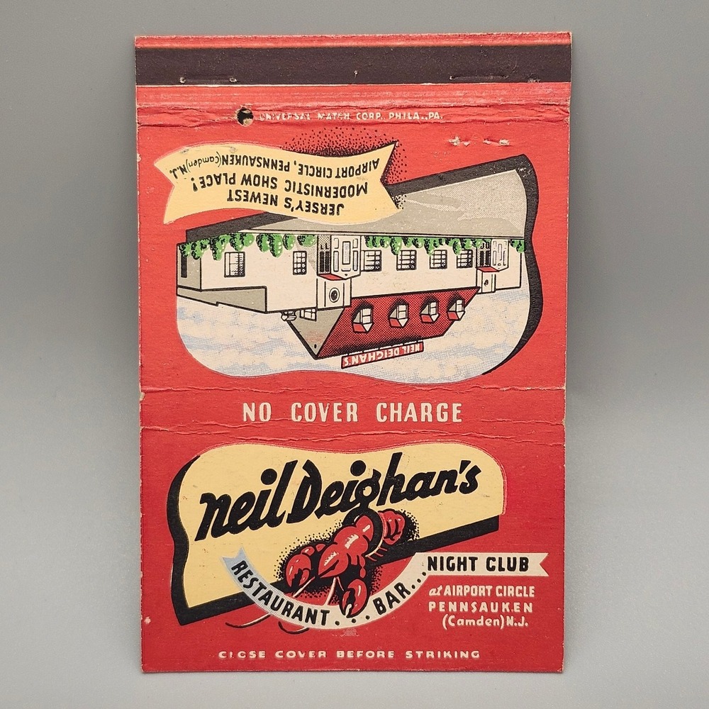 Neil Deighan's Restaurant Night Club Pennsauken NJ Matchbook Cover